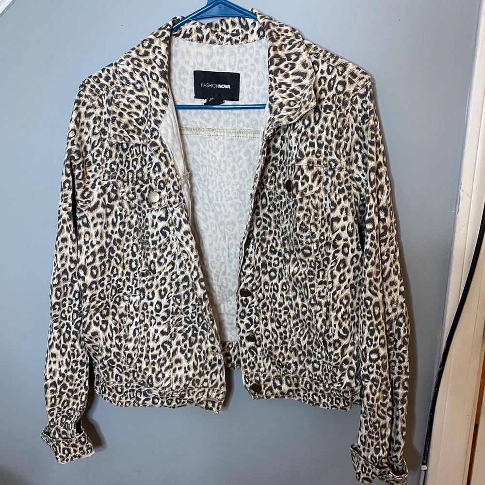 Cheetah Jean Jacket